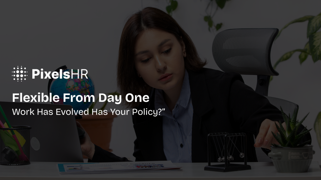 Illustration for PixelsHR's article on the new day-one right to request flexible working in the UK.